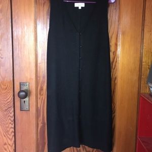 Madewell black button up dress